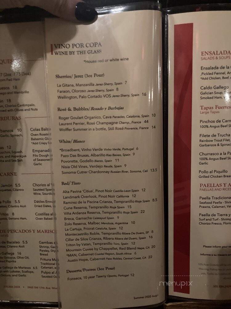El Carajo Intl Tapas & Wines - Miami, FL menu_pic