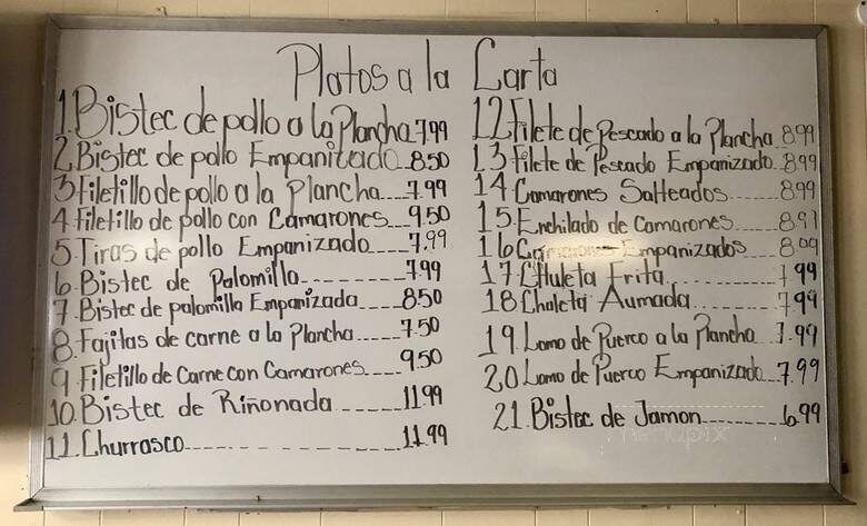 El Castillo - Miami, FL menu_pic