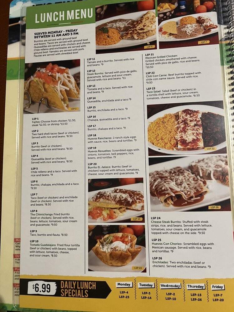 El Jalisco 3 - Crawfordville, FL menu_pic