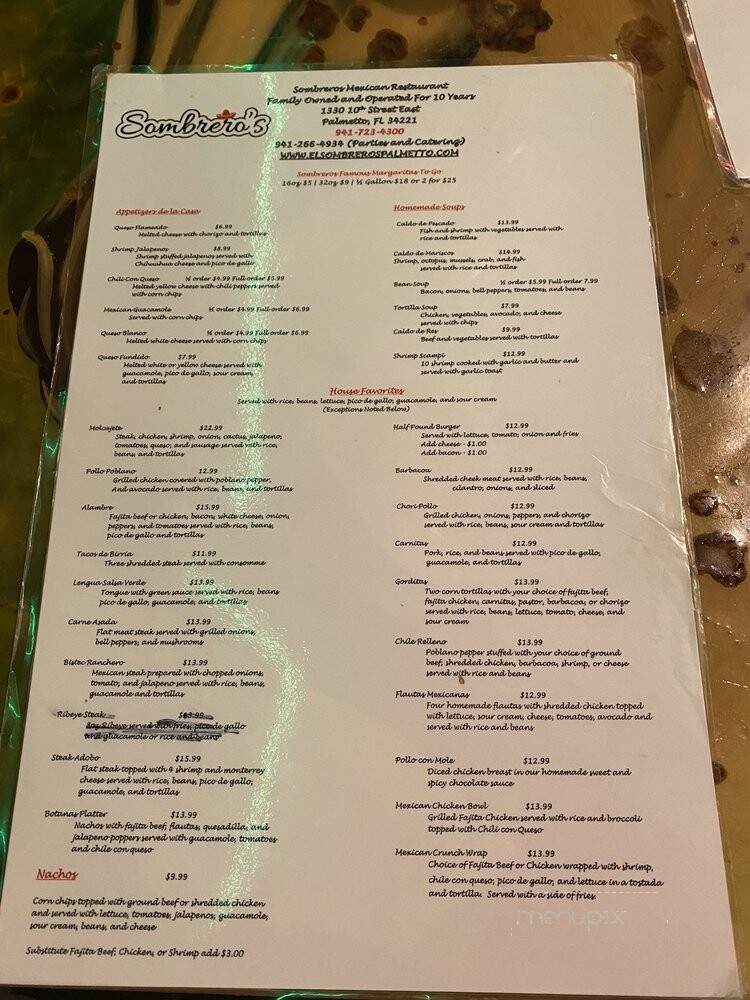 El Molcajetes - Palmetto, FL menu_pic