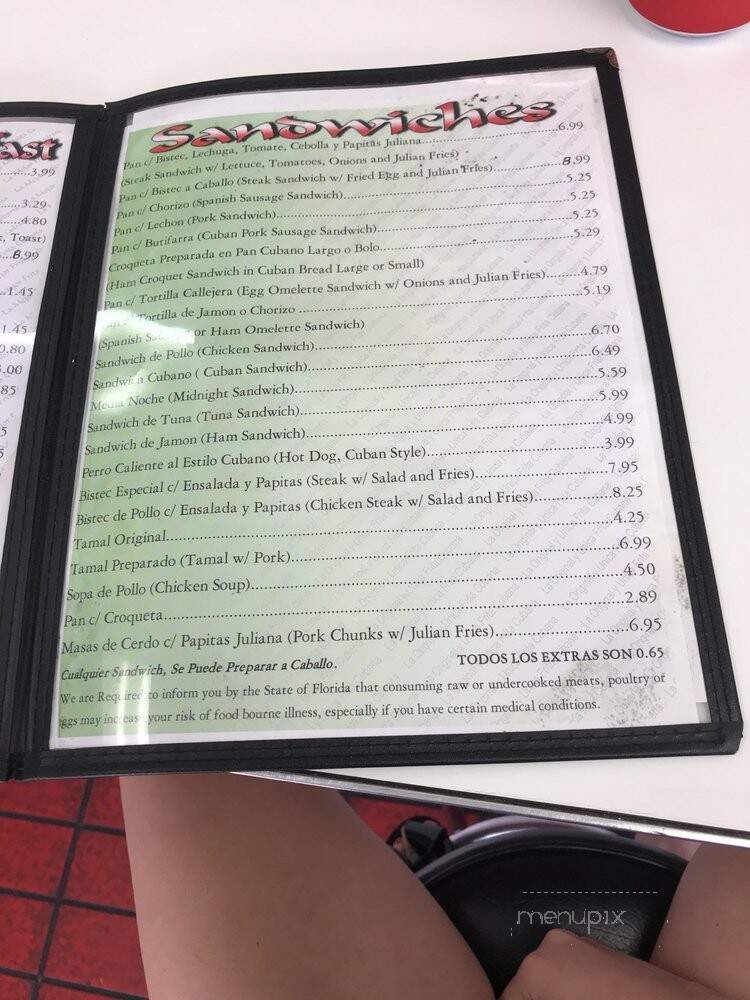 El Rey De Las Fritas - Miami, FL menu_pic