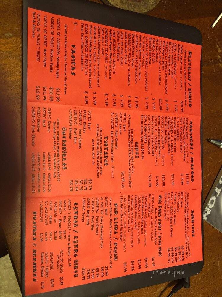 El Rey De Oros - Tampa, FL menu_pic