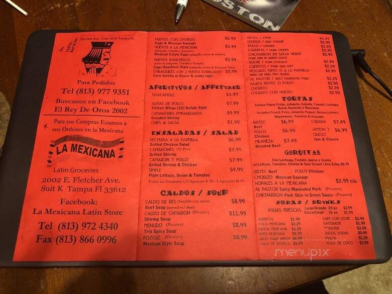 El Rey De Oros - Tampa, FL menu_pic