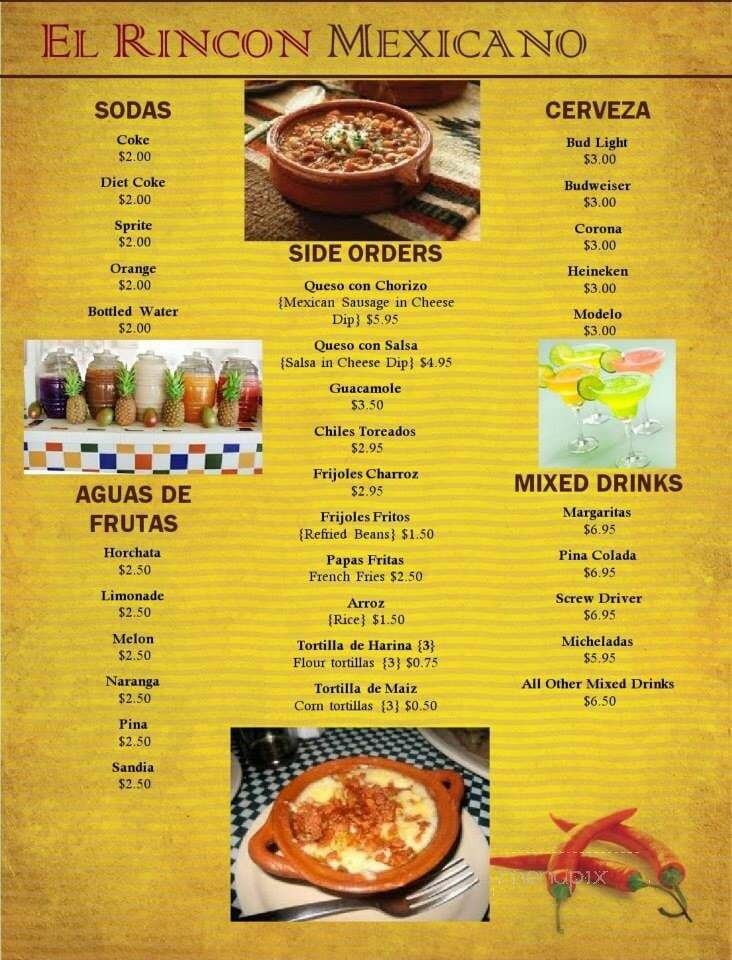 El Rincon Mexicano - Plant City, FL menu_pic