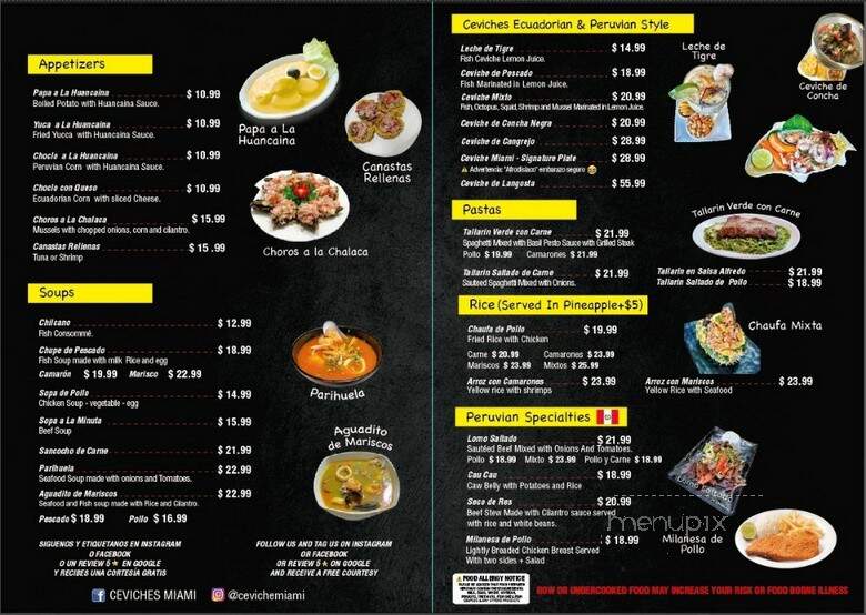El Rinconcito De Olga - Hialeah, FL menu_pic