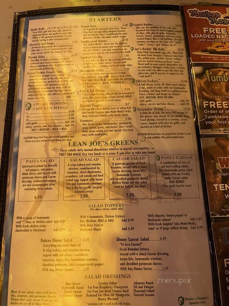 Flanigan's Seafood Bar & Grill - North Miami, FL menu_pic