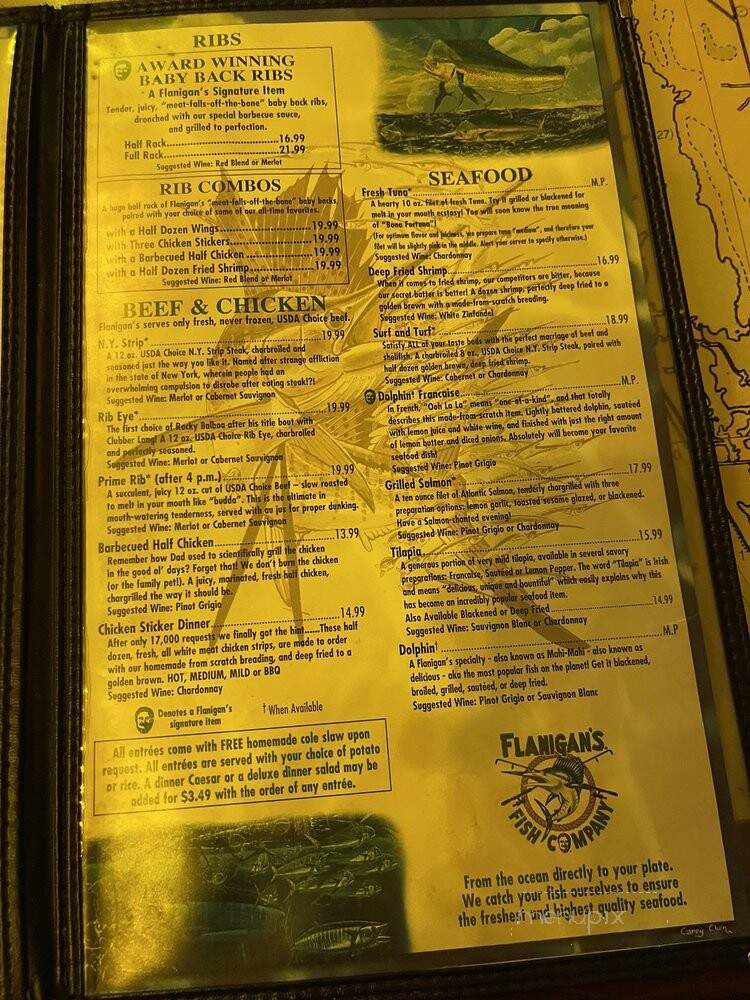 Flanigan's Seafood Bar & Grill - North Miami, FL menu_pic