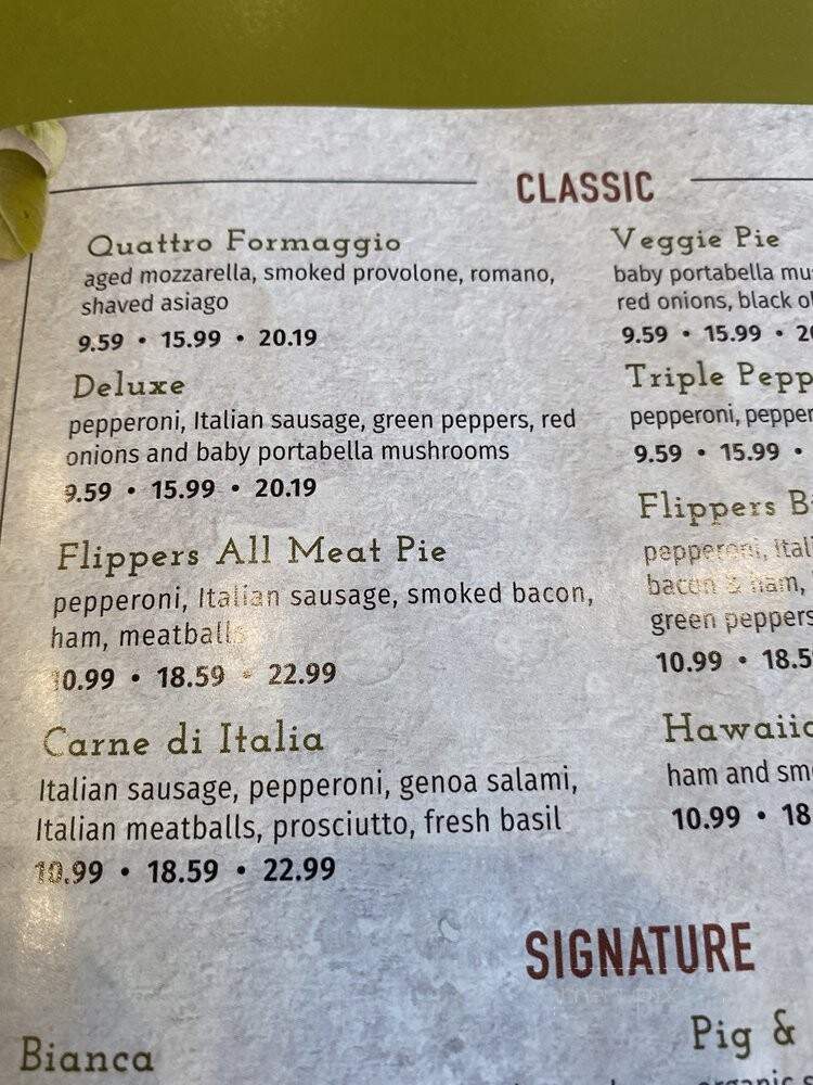 Flippers Pizza - Kissimmee, FL menu_pic