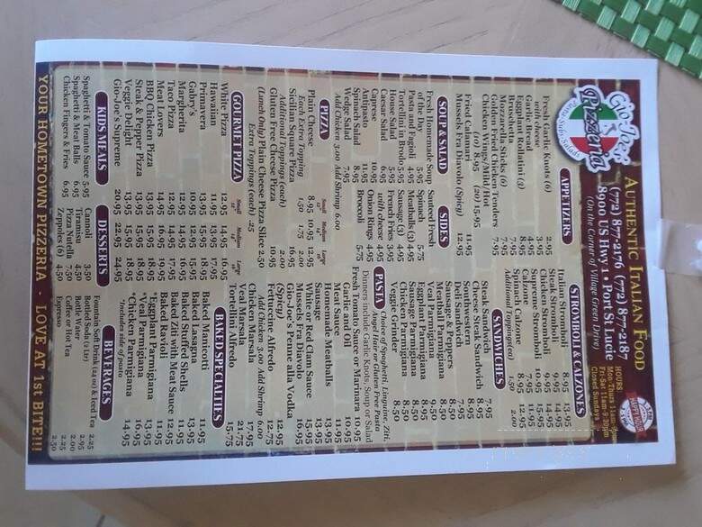 Frank & Al's Pizza - Fort Pierce, FL menu_pic