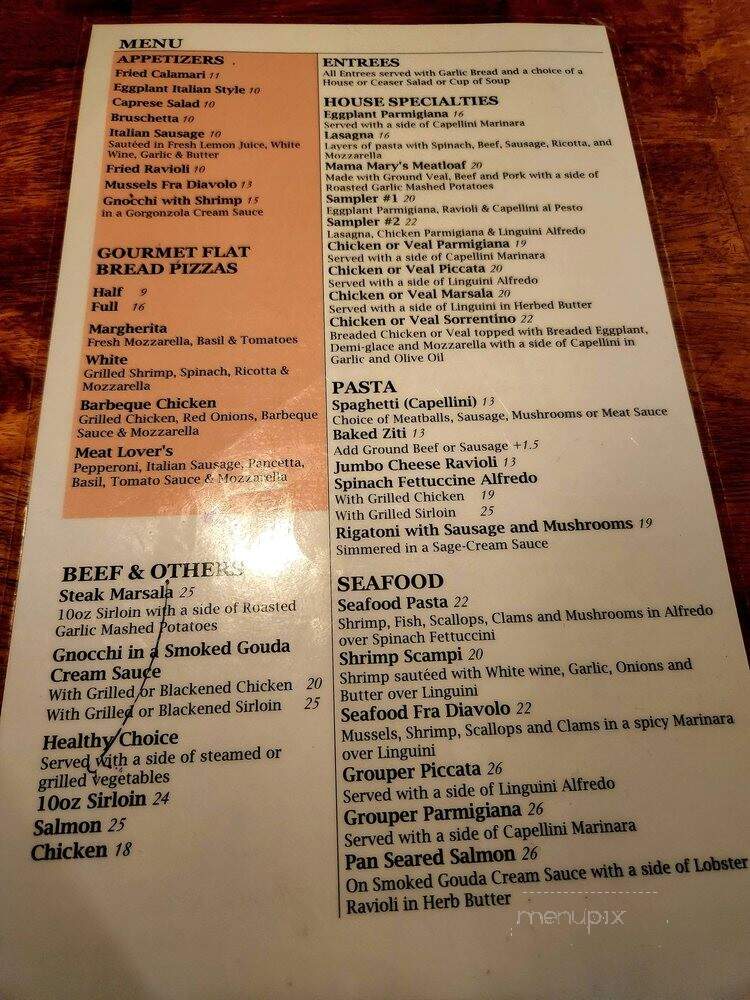 Gino's Bar & Restaurant - Tampa, FL menu_pic