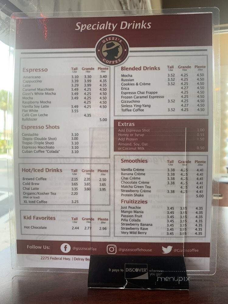 Gizzi's Coffee - Delray Beach, FL menu_pic