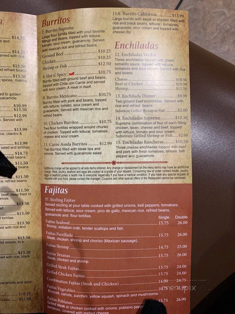 Guabalajara Mexican Grill - Panama City Beach, FL menu_pic
