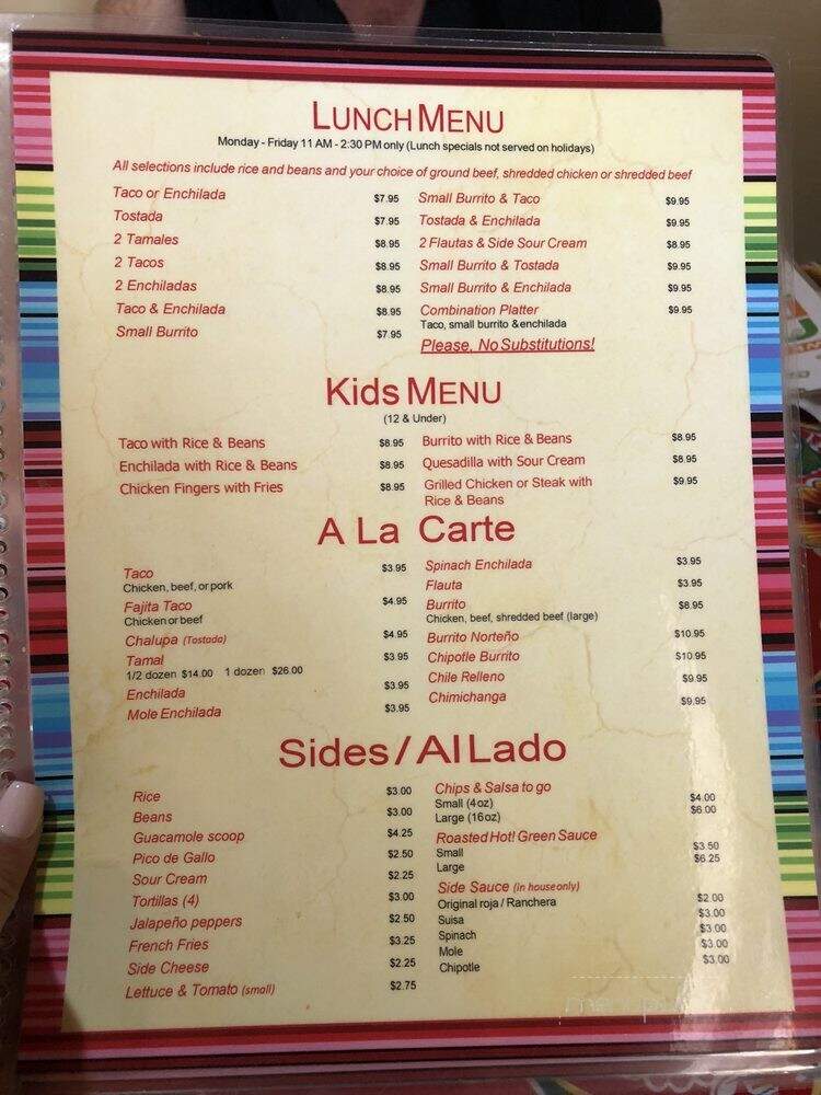 Guadalajara Mexican Restaurant - Miami, FL menu_pic
