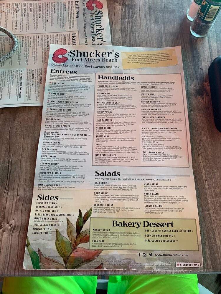 Gulfshore Grill - Fort Myers Beach, FL menu_pic