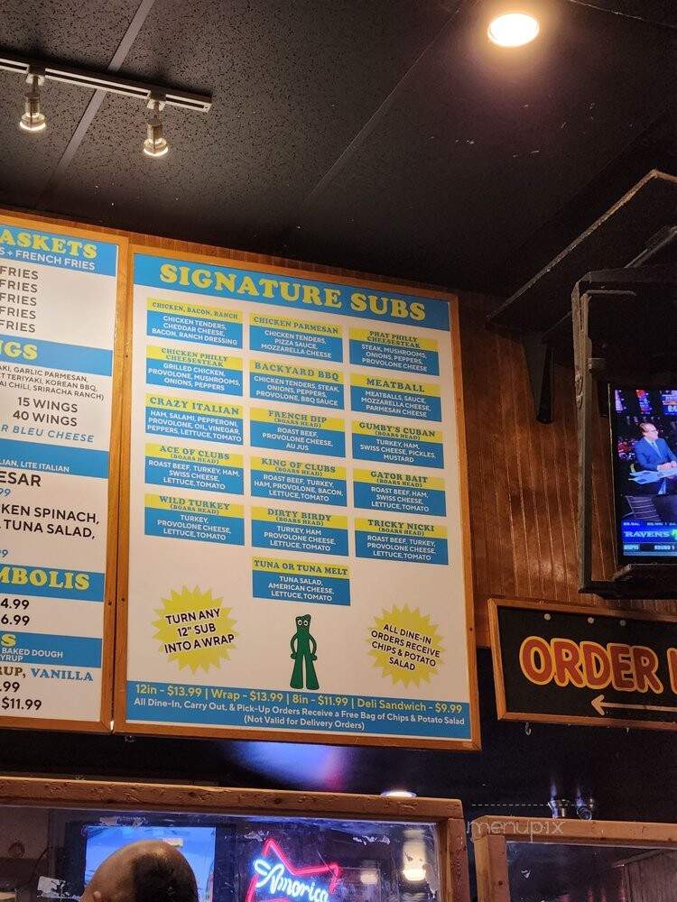 Gumby's Pizza - Gainesville, FL menu_pic