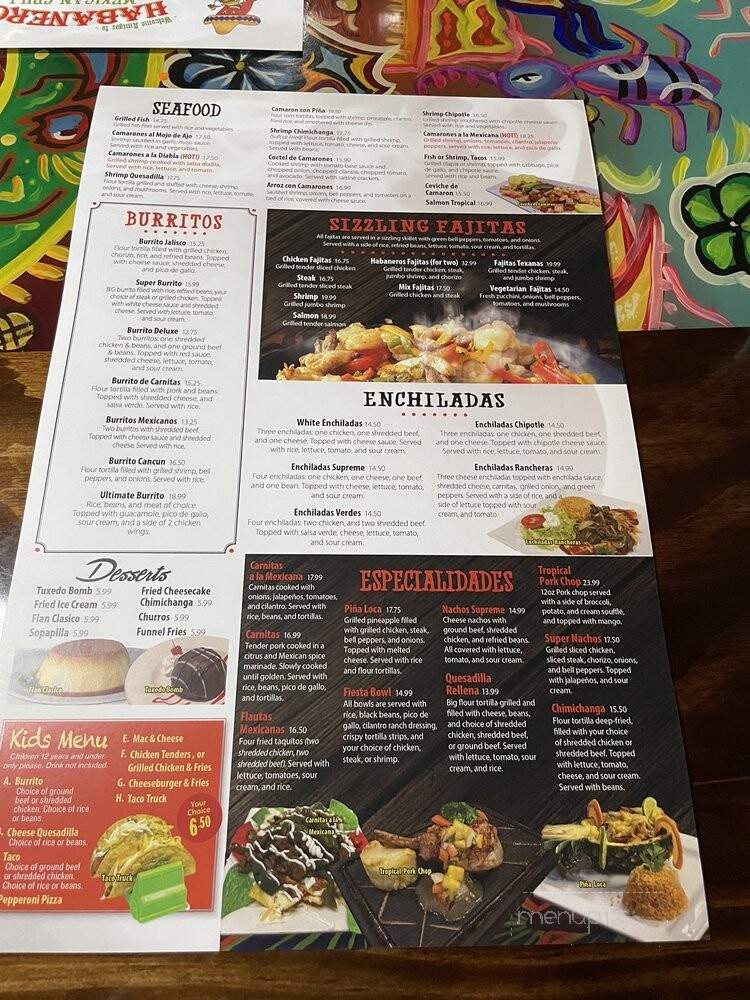 Habaneros Mexican Restaurant - Longwood, FL menu_pic
