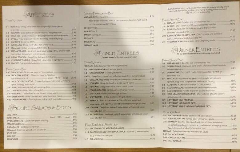 Hatsuhana Japanese Restaurant - Apopka, FL menu_pic