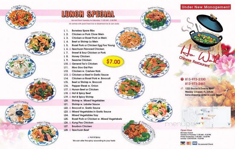 Ho Wok - Wesley Chapel, FL menu_pic