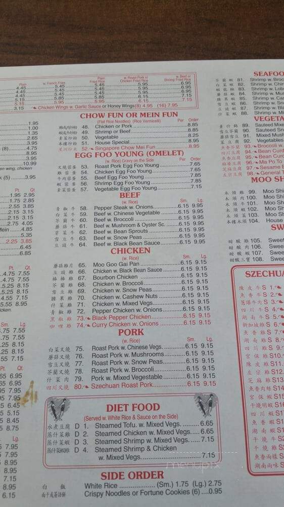 Hot Wok - Gainesville, FL menu_pic