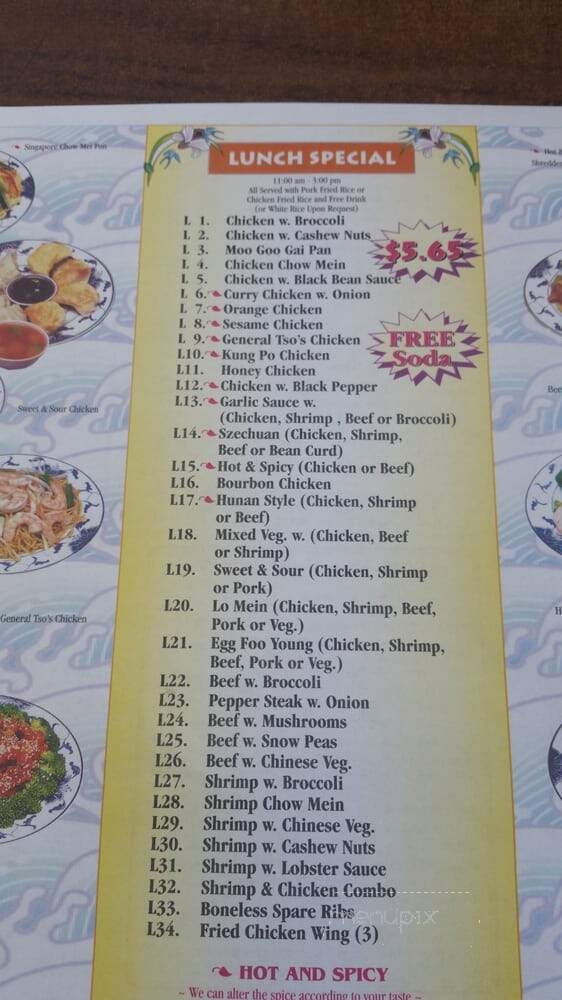 Hot Wok - Gainesville, FL menu_pic