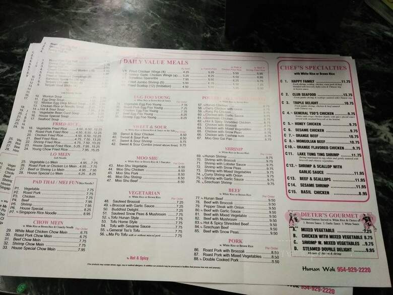 Hunan Wok - Dania, FL menu_pic