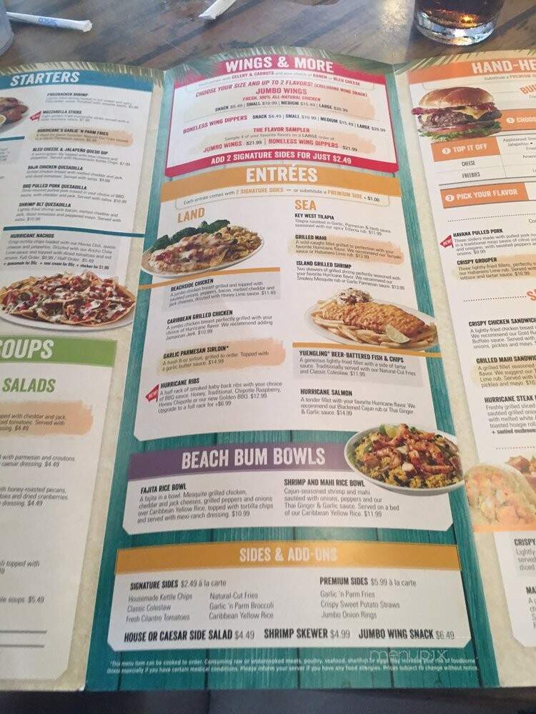 Hurricane Grill & Wings - Fort Pierce, FL menu_pic