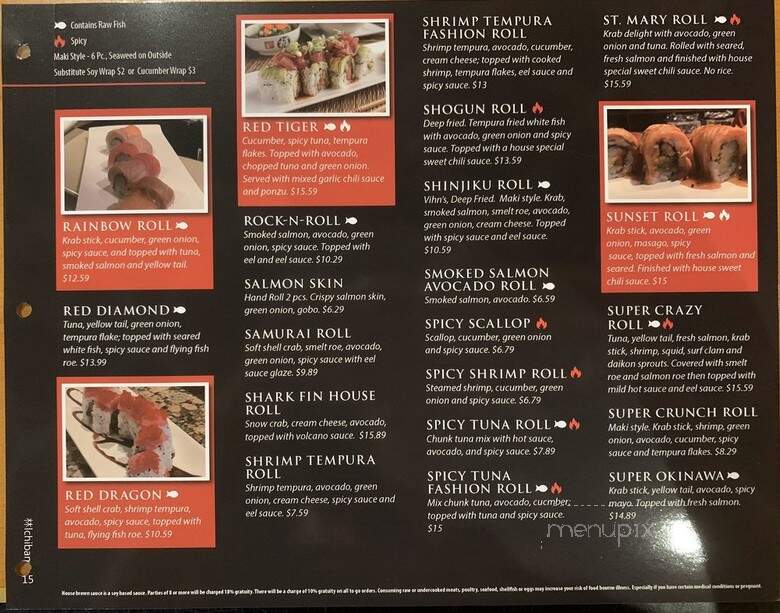 Ichiban - Pensacola, FL menu_pic