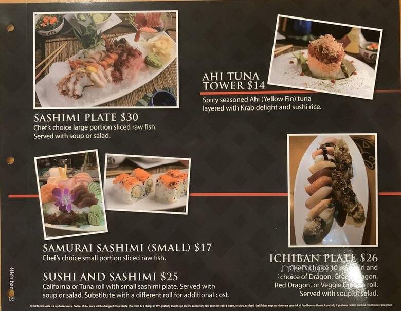 Ichiban - Pensacola, FL menu_pic
