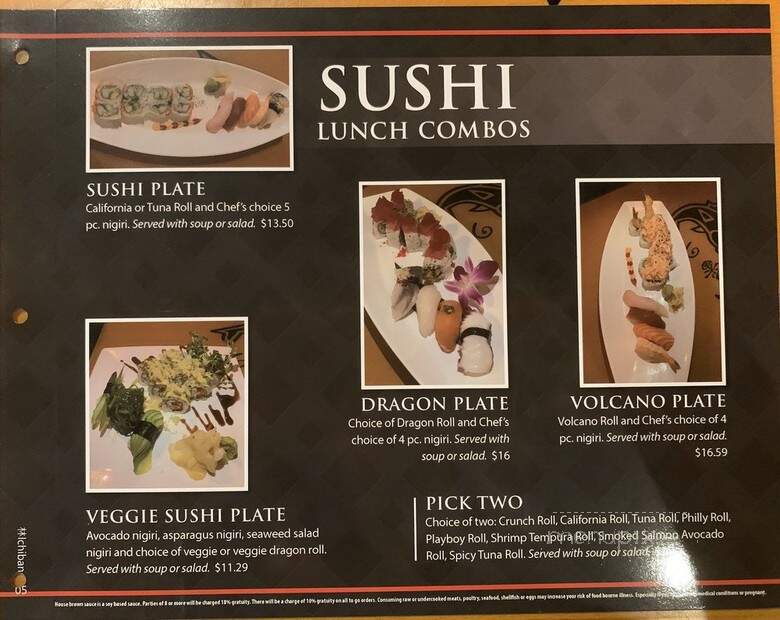 Ichiban - Pensacola, FL menu_pic