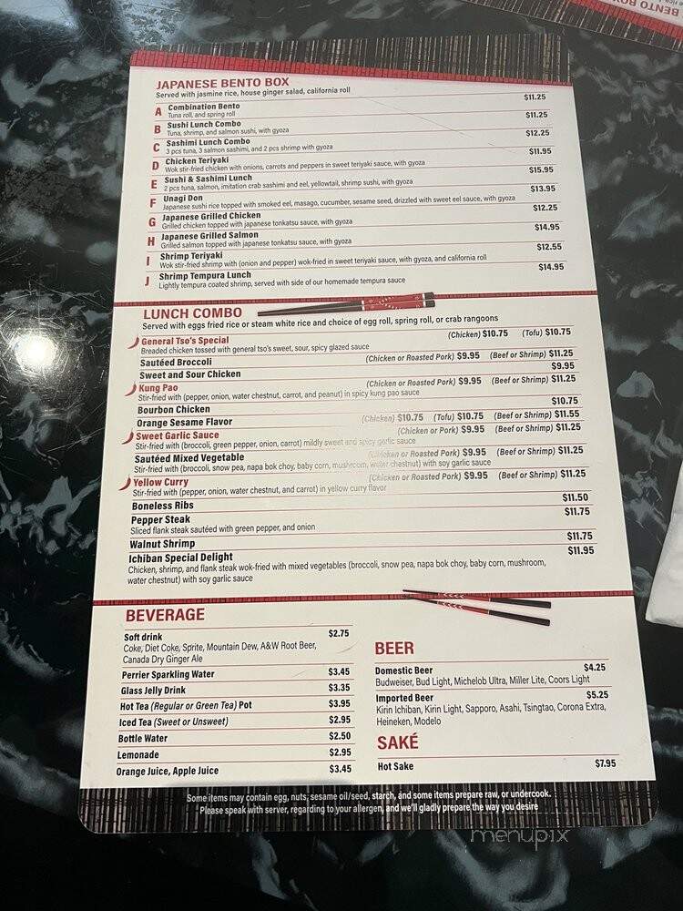 Ichiban - Fort Myers, FL menu_pic