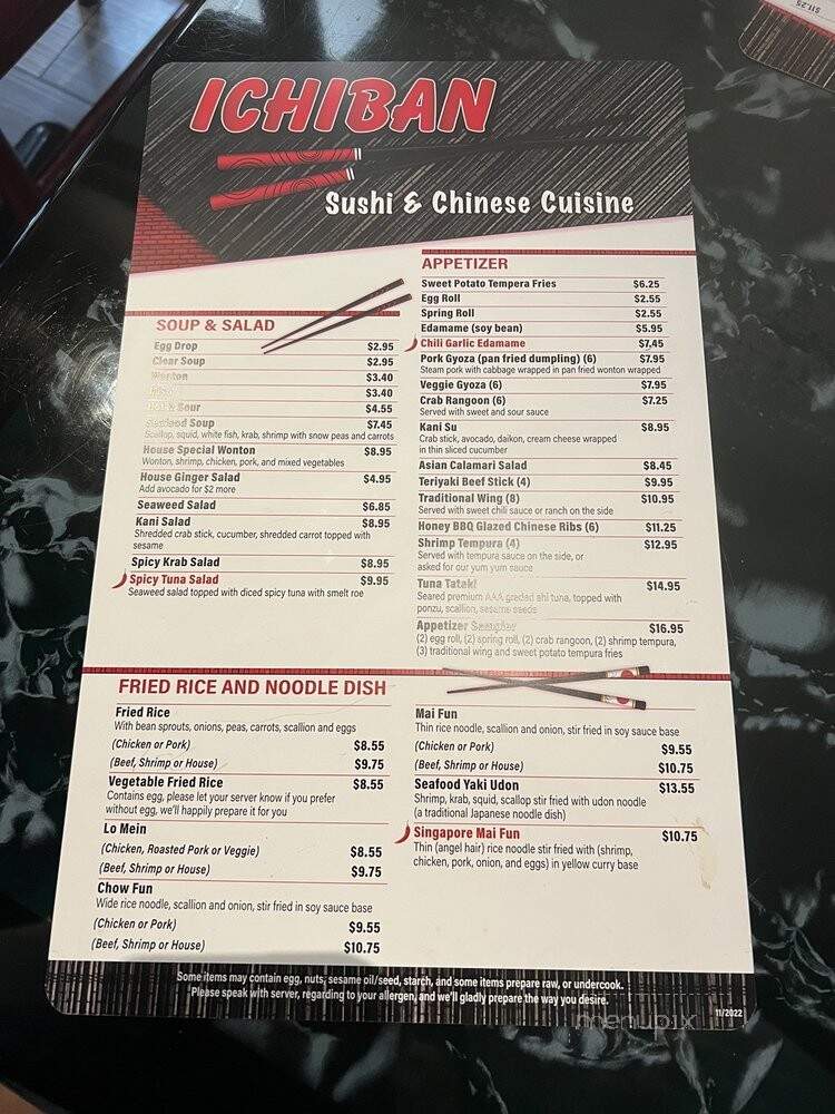 Ichiban - Fort Myers, FL menu_pic