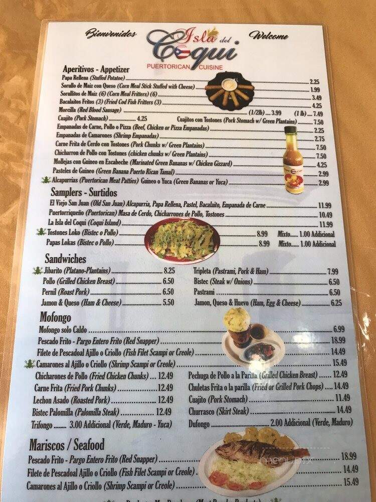 Isla Del Coqui Restaurant - Greenacres, FL menu_pic