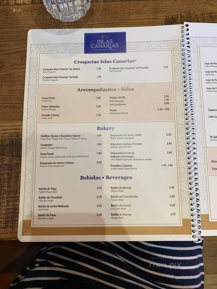Islas Canarias Bakery & Tapas - Miami, FL menu_pic
