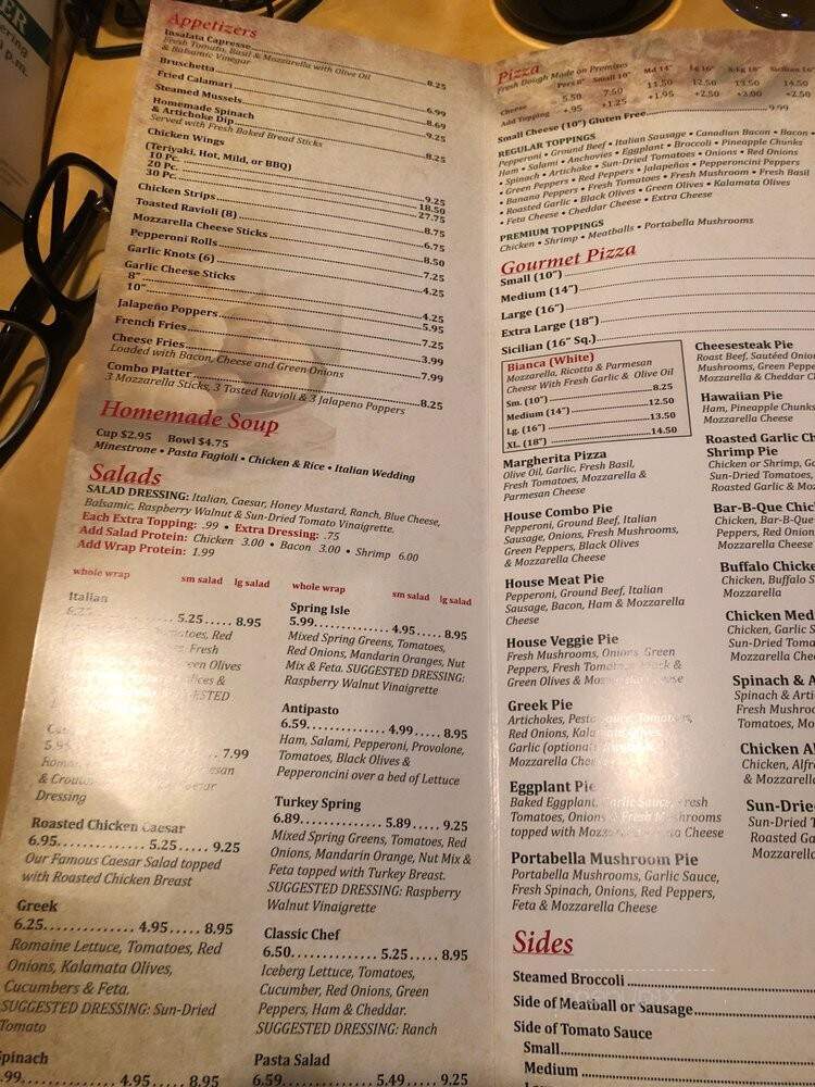 Italian Pie & Pasta House - Orlando, FL menu_pic