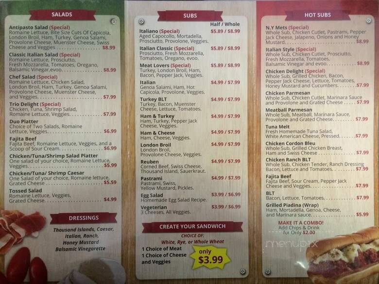 J & C Sub Corner - Port St Lucie, FL menu_pic