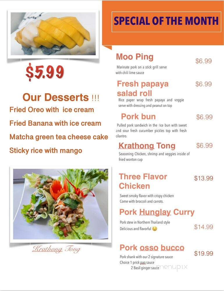 Jaidee Thai Restaurant & Sushi Bar - Pembroke Pines, FL menu_pic