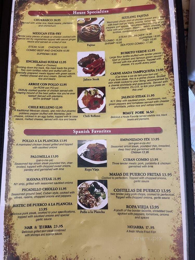 Jalisco Restaurante - Fort Lauderdale, FL menu_pic