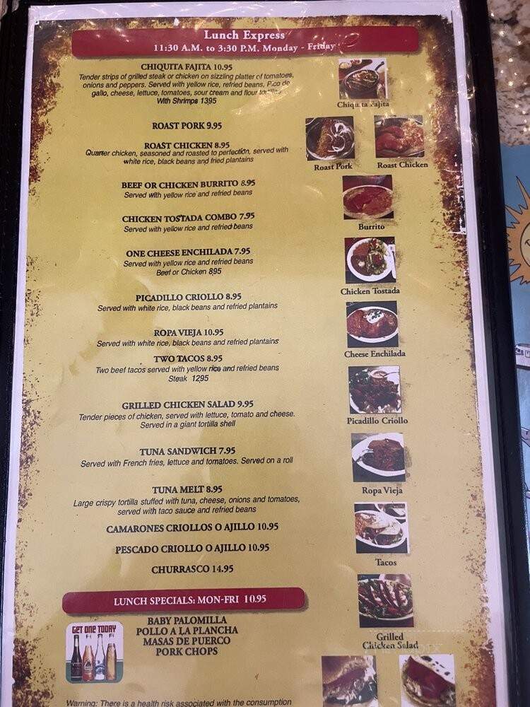 Jalisco Restaurante - Fort Lauderdale, FL menu_pic