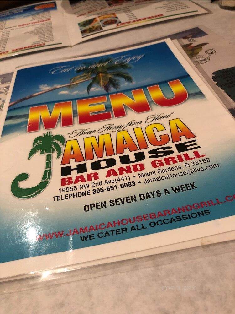 Jamaica House Restaurant - Miami, FL menu_pic