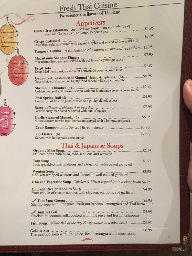 Jasmine Thai & Sushi - Miami, FL menu_pic