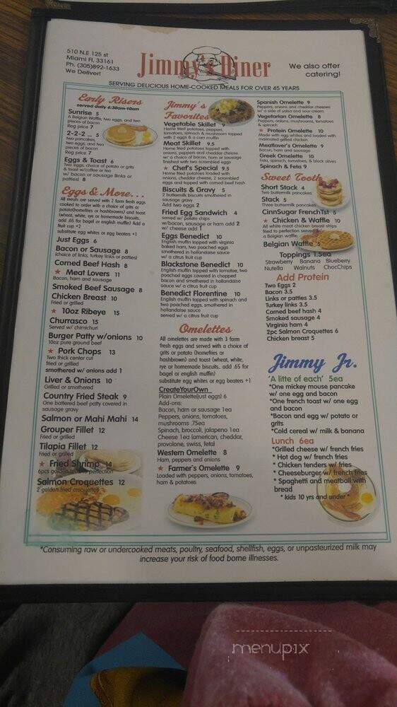 Jimmy's Place I - North Miami, FL menu_pic
