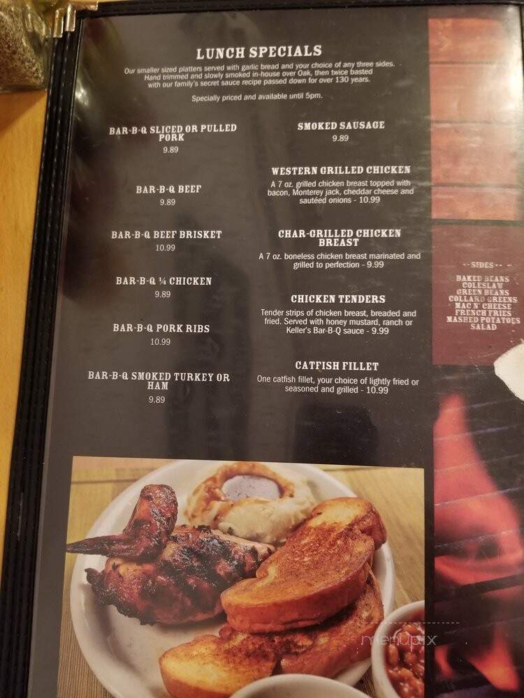 Keller's Bar-B-Q - Lake Mary, FL menu_pic