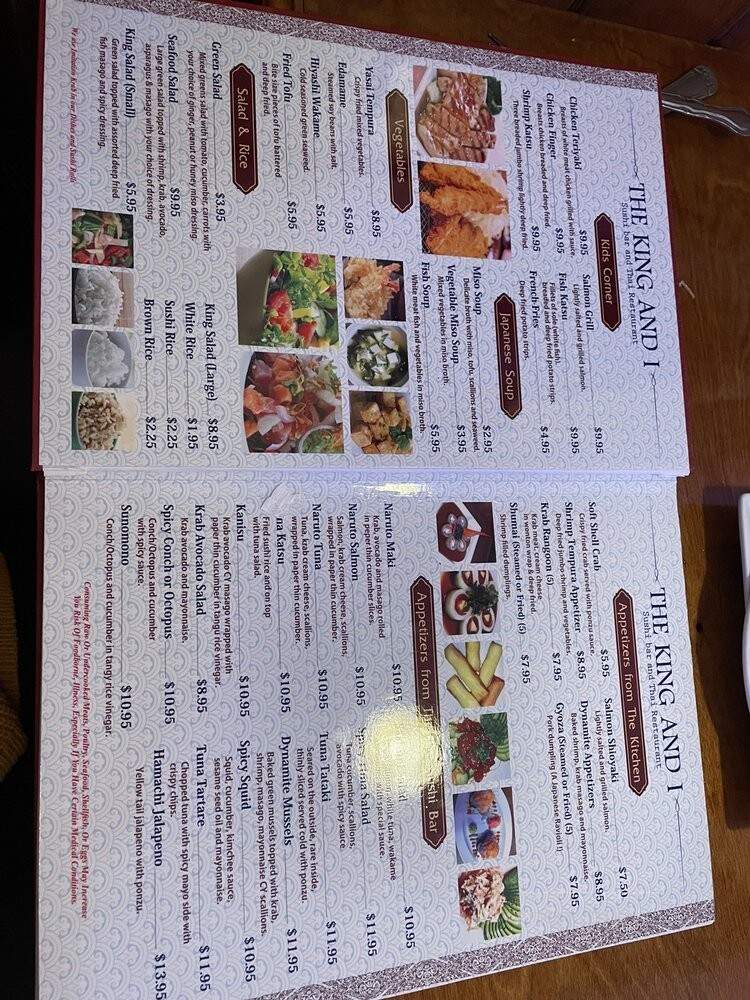King & I Thai Restaurant - Hialeah, FL menu_pic