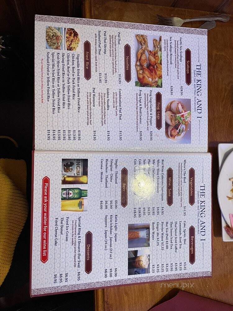 King & I Thai Restaurant - Hialeah, FL menu_pic