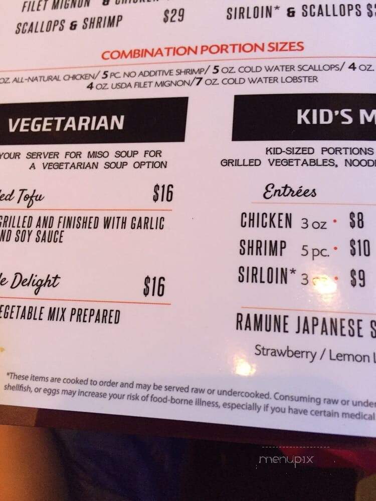 Kobe' Japanese Steak House - Tampa, FL menu_pic