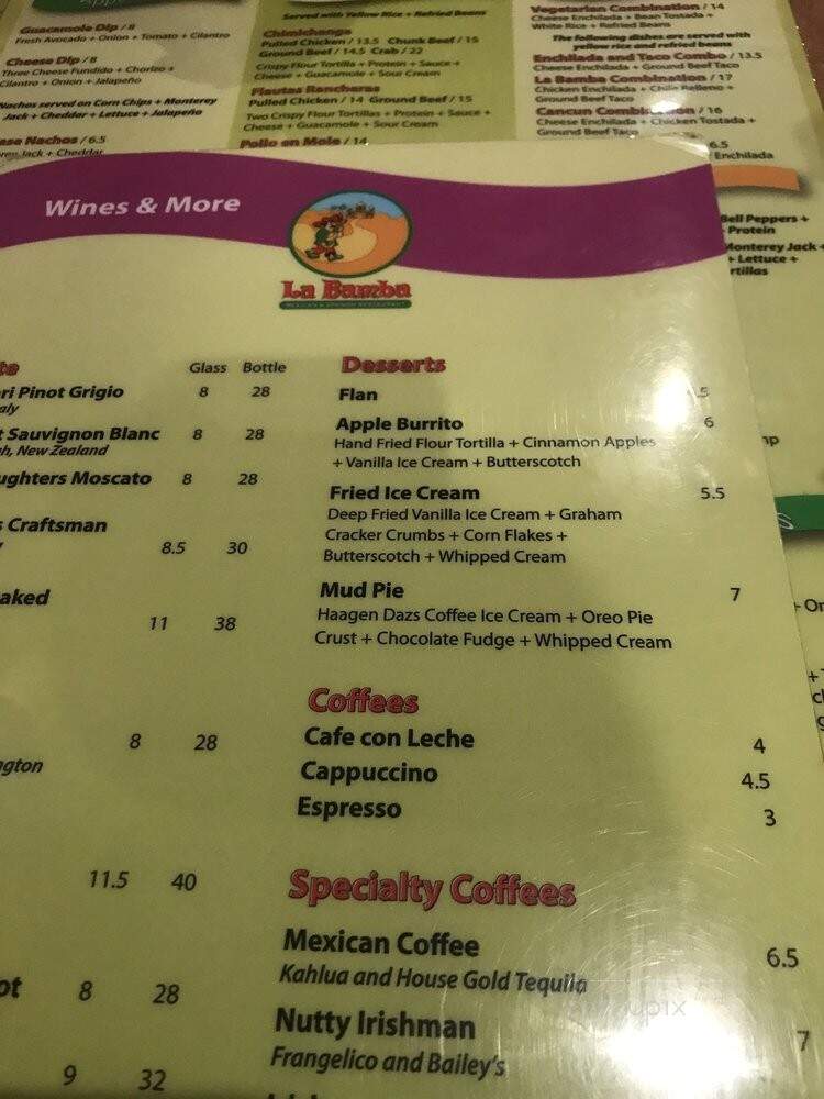 La Bamba Mexican & Spanish - Plantation, FL menu_pic