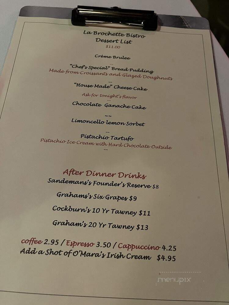 La Brochette Bistro - Hollywood, FL menu_pic