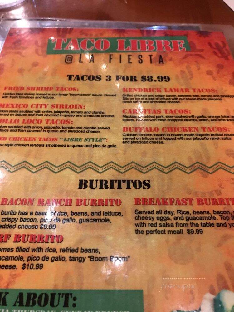 La Fiesta Mexican Restaurant - Tallahassee, FL menu_pic