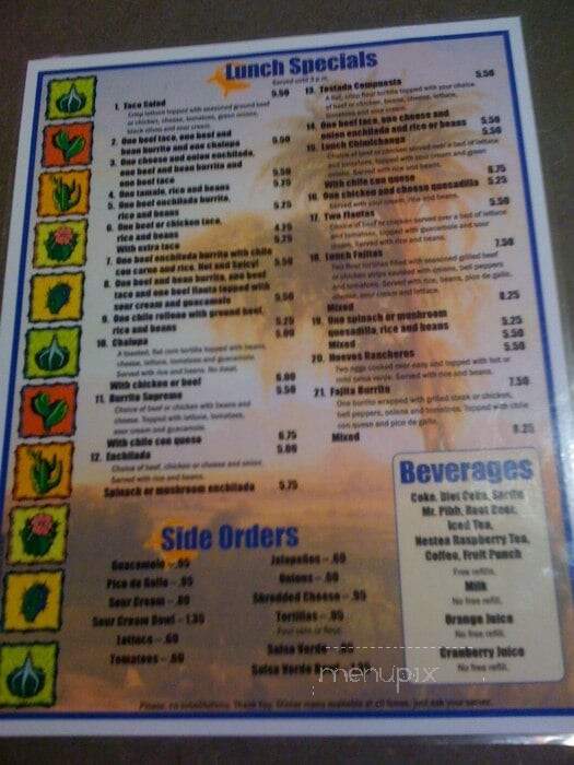 La Fiesta Mexican Restaurant - Gainesville, FL menu_pic