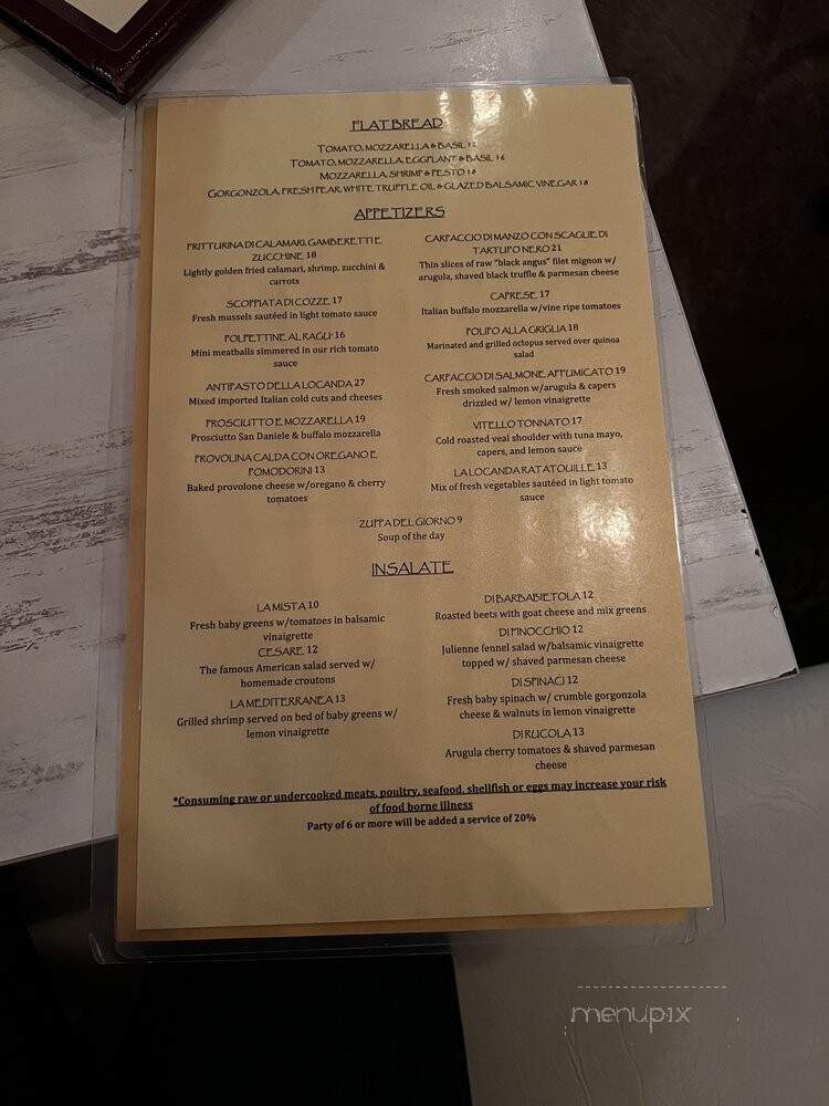 La Locanda - Miami, FL menu_pic